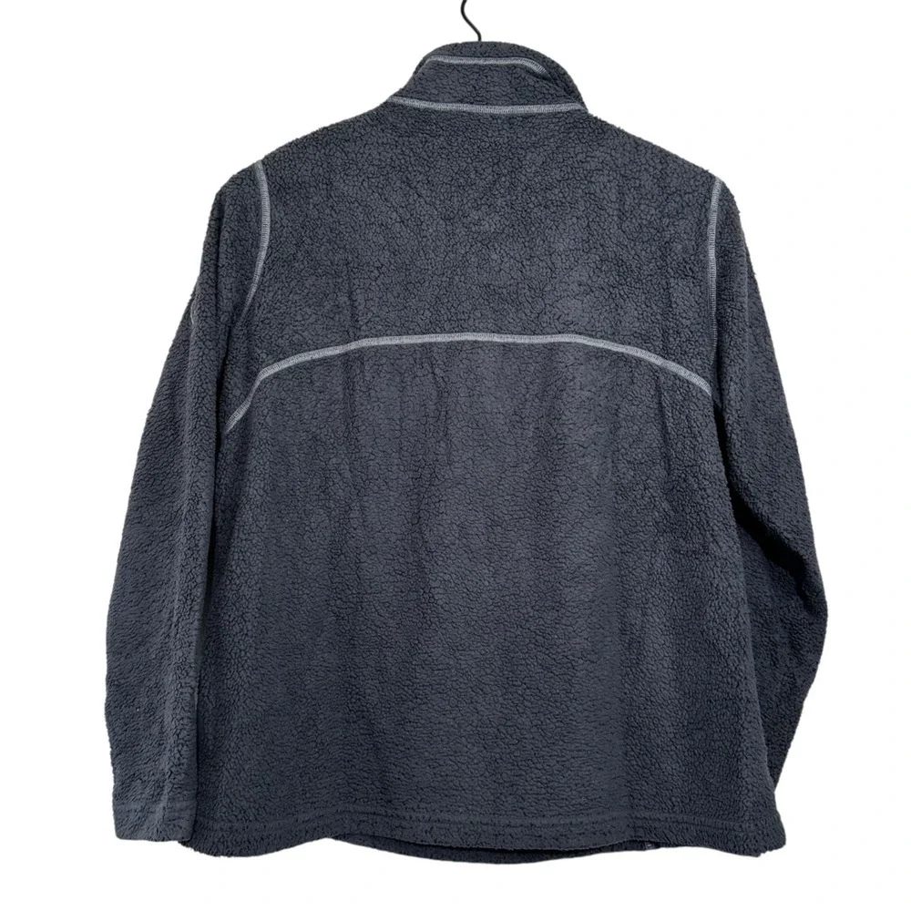 KUHL Avalon Womens Gray Sherpa‎ Fleece 1/4 Snap Sweater Hiking Outdoor Large